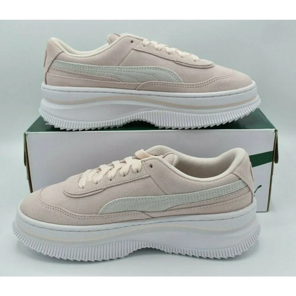 Puma Womens Size 9 Deva Suede‎ Pink White Casual Platform Shoes Sneakers